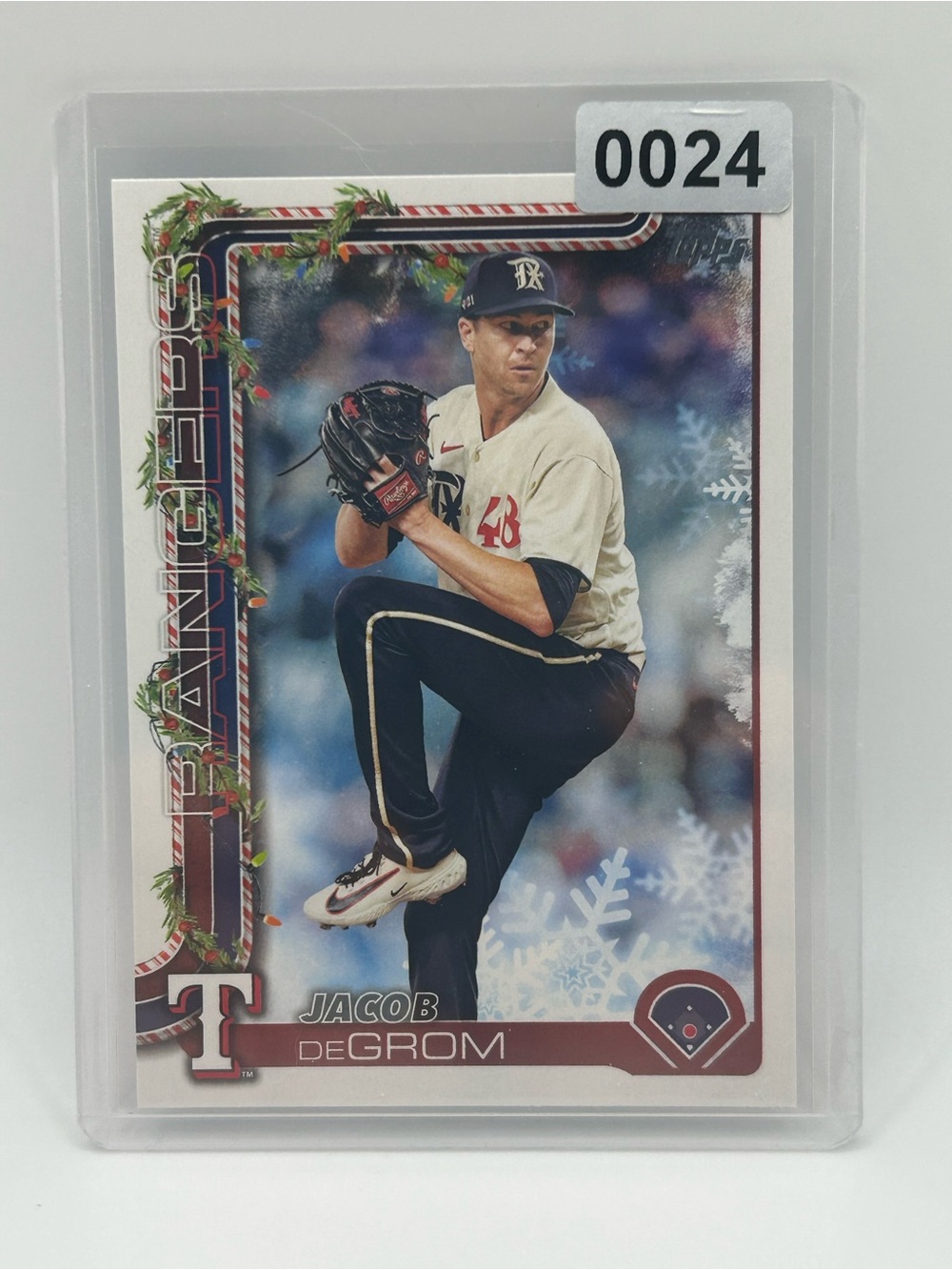 Jacob deGrom Texas Rangers Holiday Baseball Card ⚾️